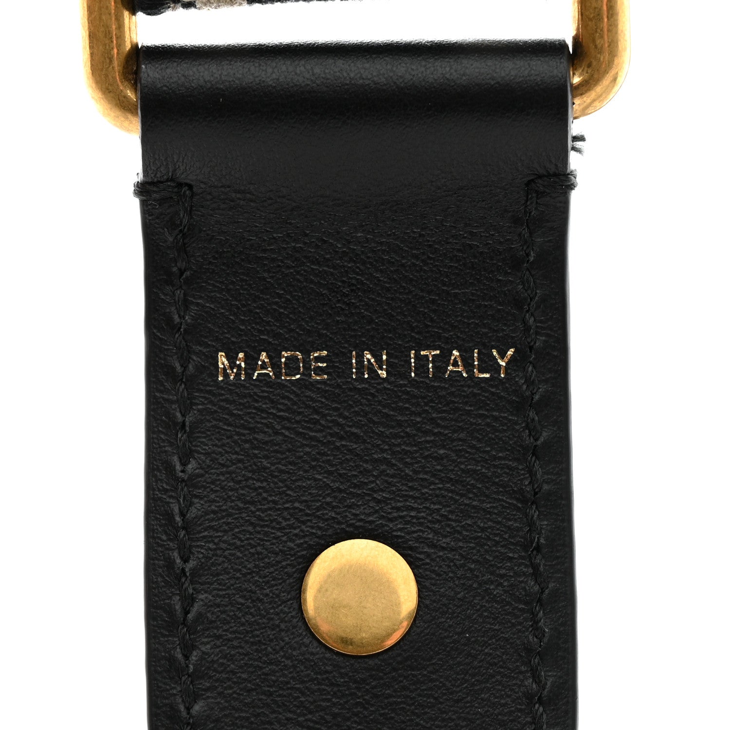 Christian Dior Canvas Embroidered Shoulder Strap Black 3 of 4
