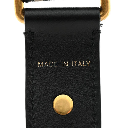 Christian Dior Canvas Embroidered Shoulder Strap Black 3 of 4