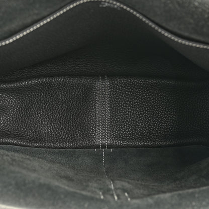 Hermes Taurillon Clemence Halzan 31 GM Black 5 of 13