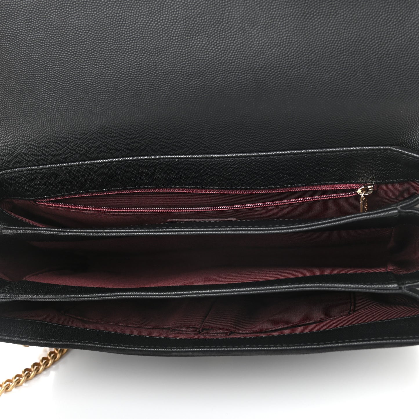 Caviar Suede Stitched Lady Coco Flap Black