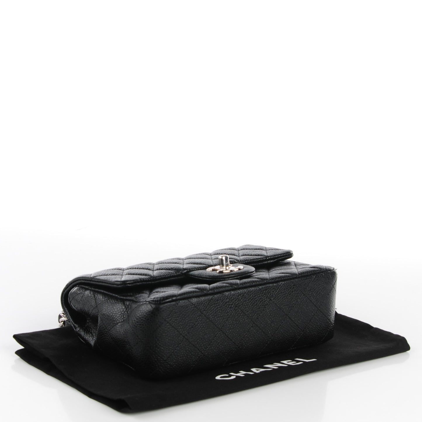 Caviar Quilted Mini Rectangular Flap Black