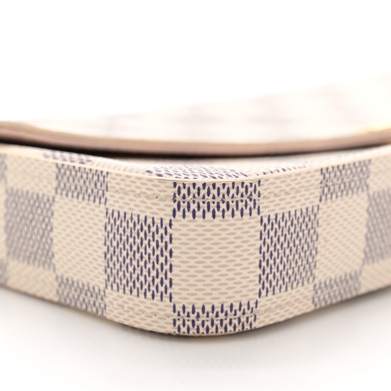 Louis Vuitton Damier Azur Pochette Felicie Chain Wallet Rose Ballerine 8 of 10