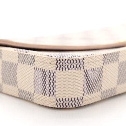 Louis Vuitton Damier Azur Pochette Felicie Chain Wallet Rose Ballerine 8 of 10