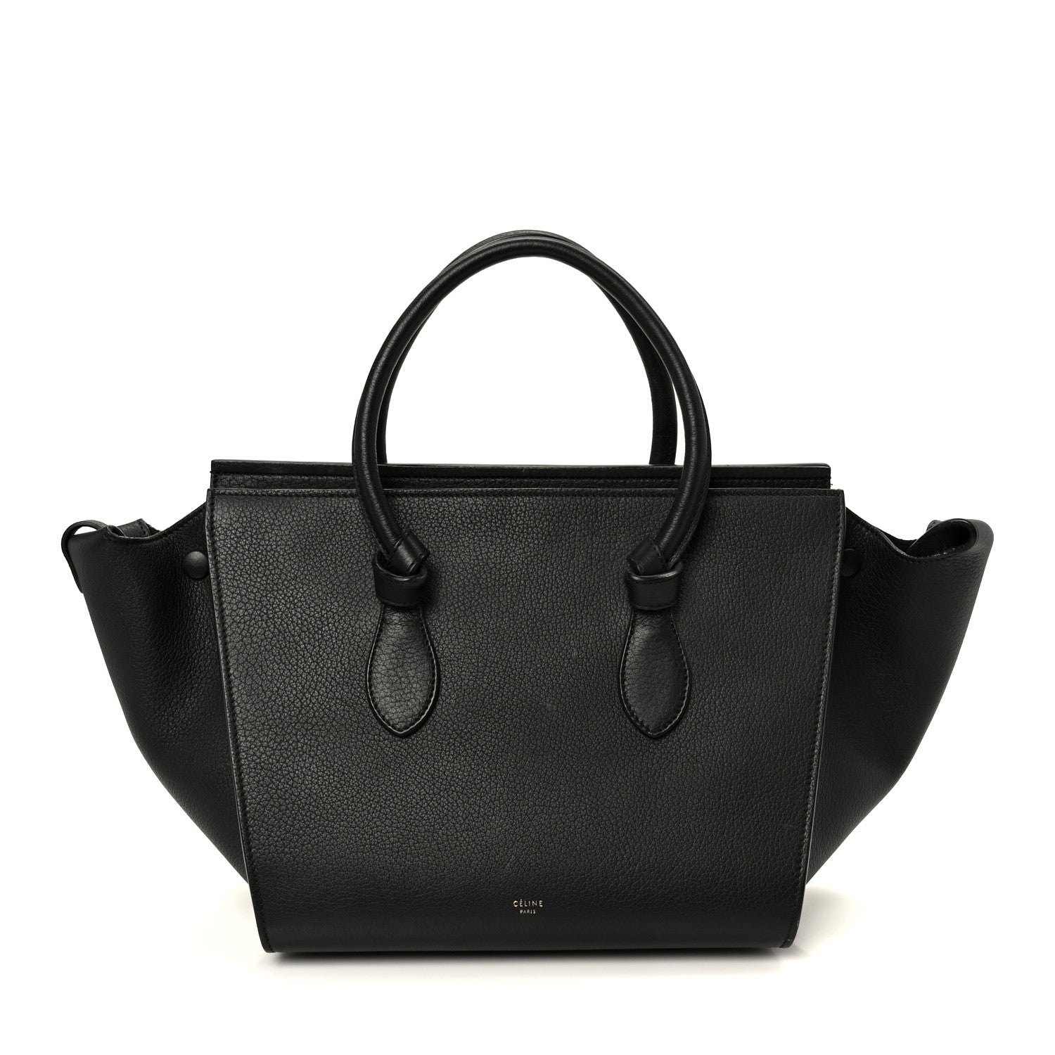 Celine Crisped Calfskin Mini Tie Knot Tote Black 1 of 10