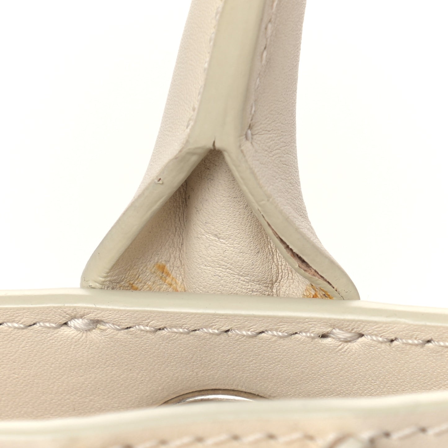 Aged Calfskin Quilted Be CC Tote Dark White