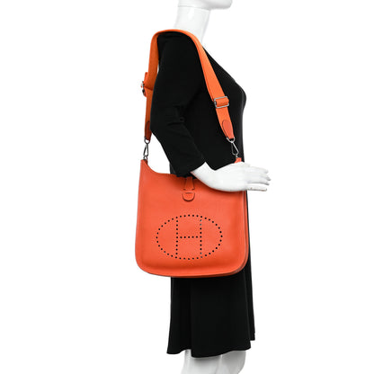 Hermes Taurillon Clemence Evelyne III PM Feu 2 of 11