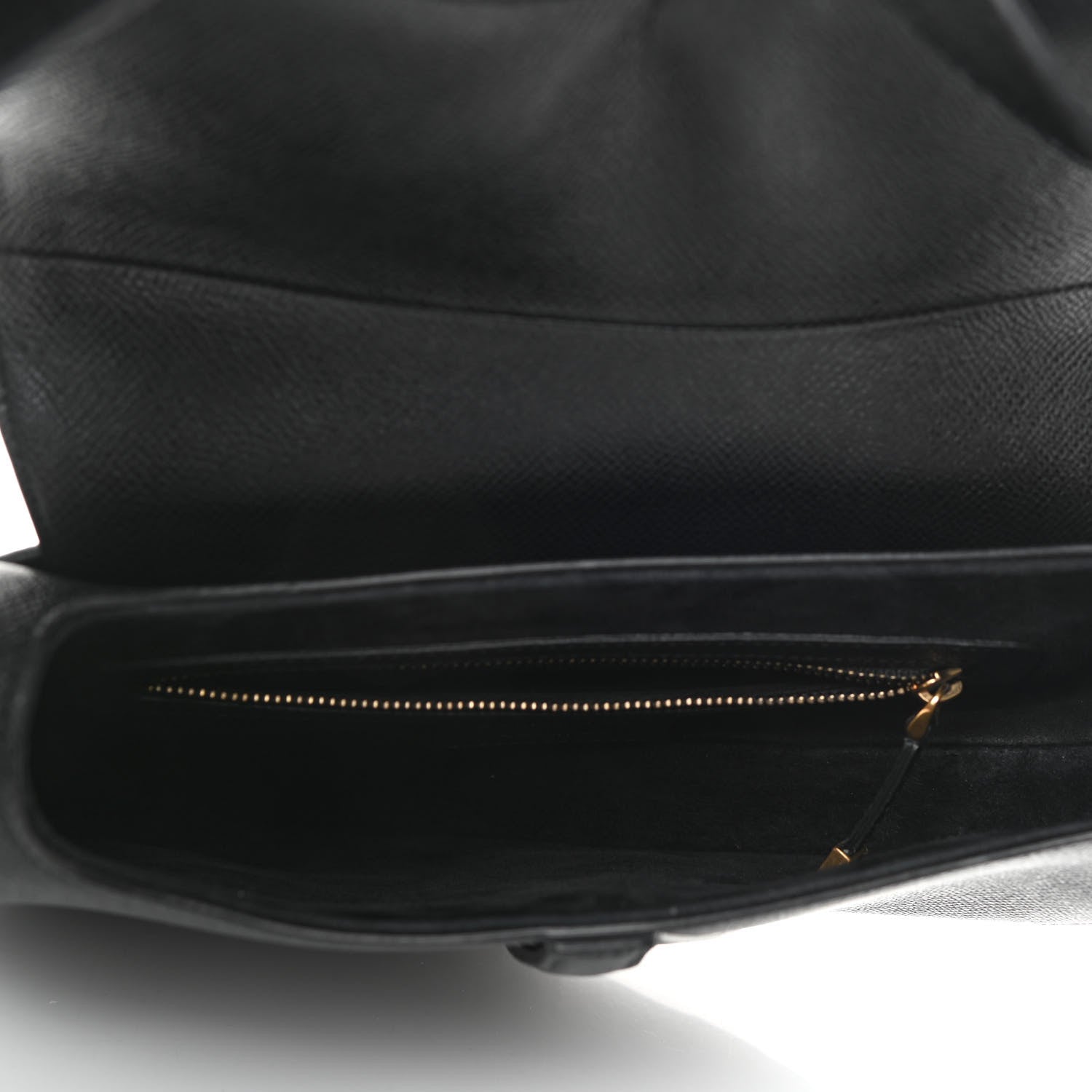 Christian Dior Grained Calfskin Saddle Bag Black 5 of 11