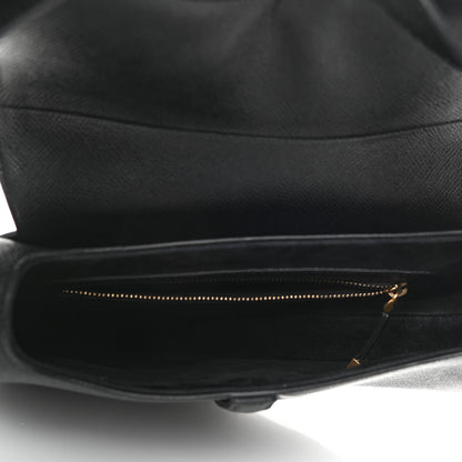 Christian Dior Grained Calfskin Saddle Bag Black 5 of 11