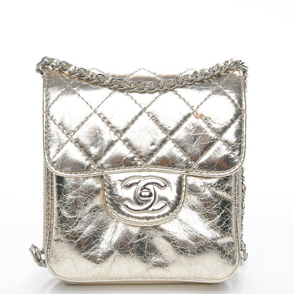 Chanel Crackled Aged Calfskin Mini Crossbody Flap Gold 1 of 9