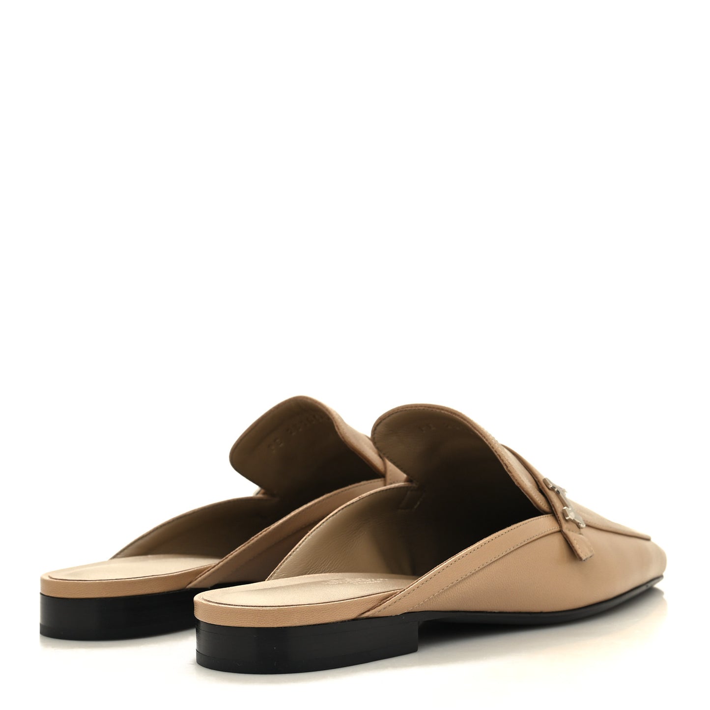 Goatskin Groupie Mules 39 Beige Argile