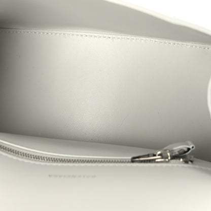 Balenciaga Calfskin Crocodile Embossed Small Hourglass Top Handle Bag White 5 of 9