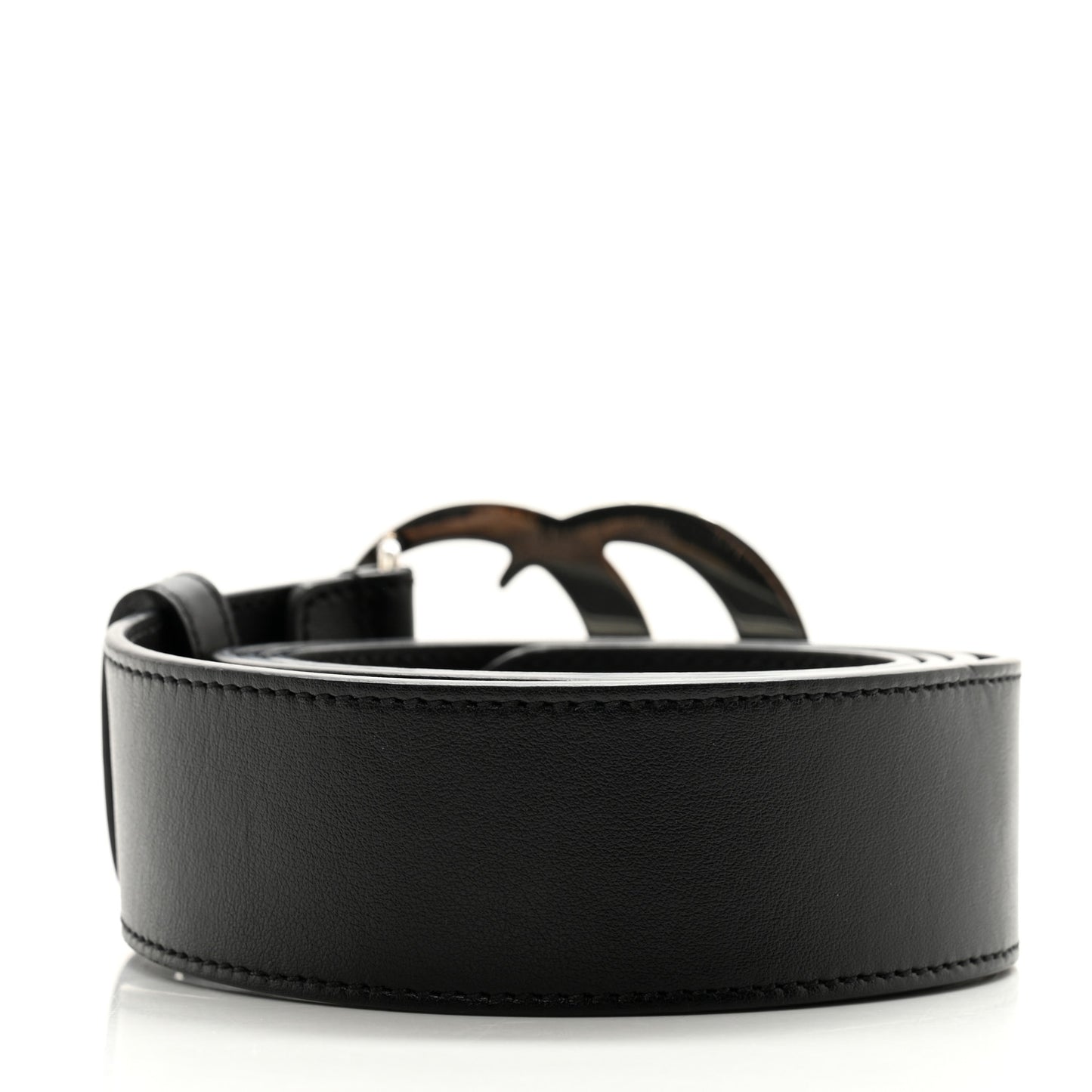 Plutone Calfskin Palladium Double G 40mm Belt 105 42 Black