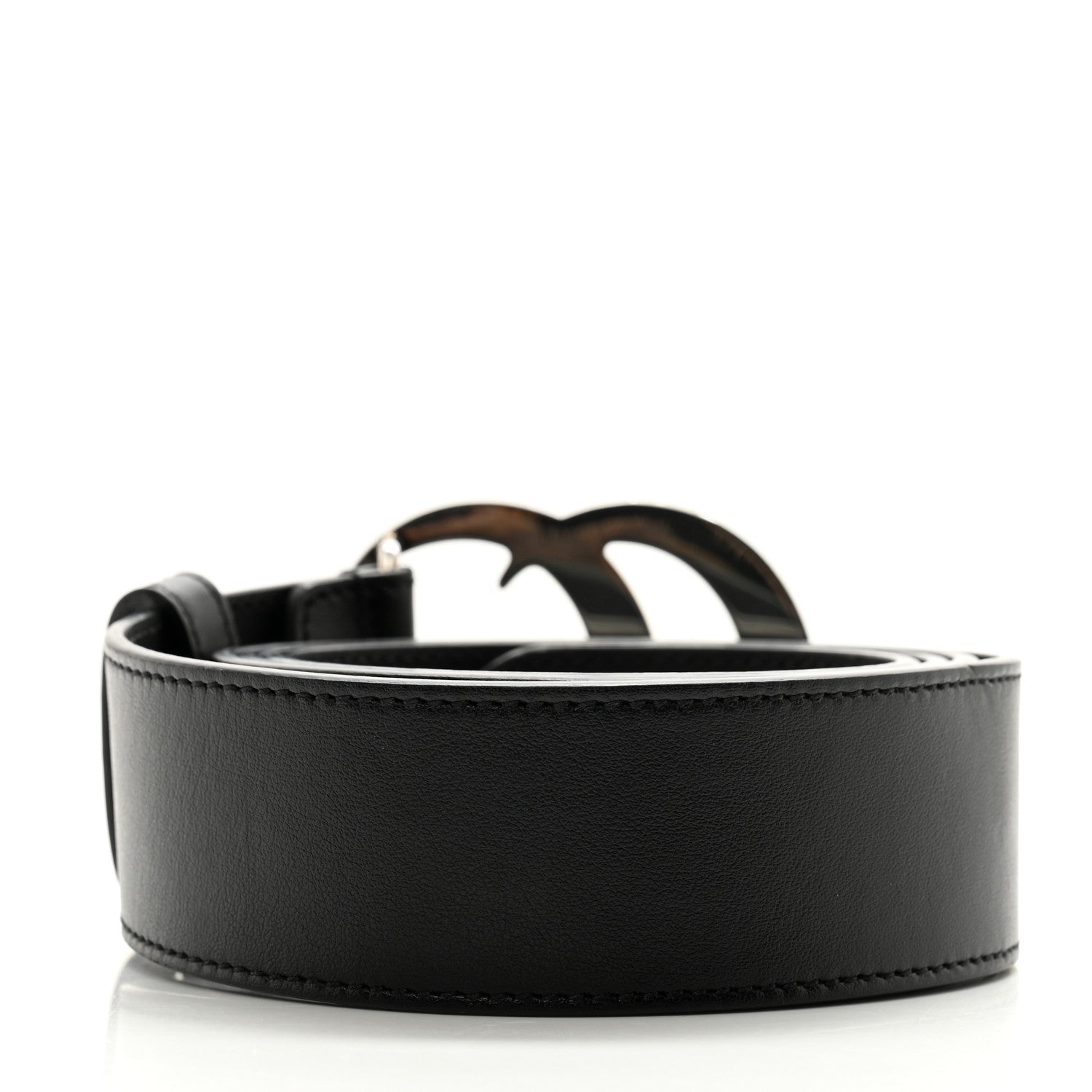Gucci Plutone Calfskin Palladium Double G 40mm Belt 105 42 Black 2 of 8
