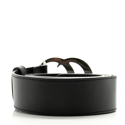 Gucci Plutone Calfskin Palladium Double G 40mm Belt 105 42 Black 2 of 8