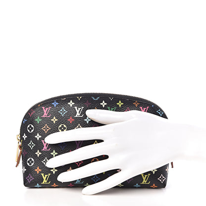 Louis Vuitton Monogram Multicolor Cosmetic Pouch Black Grenade 2 of 8