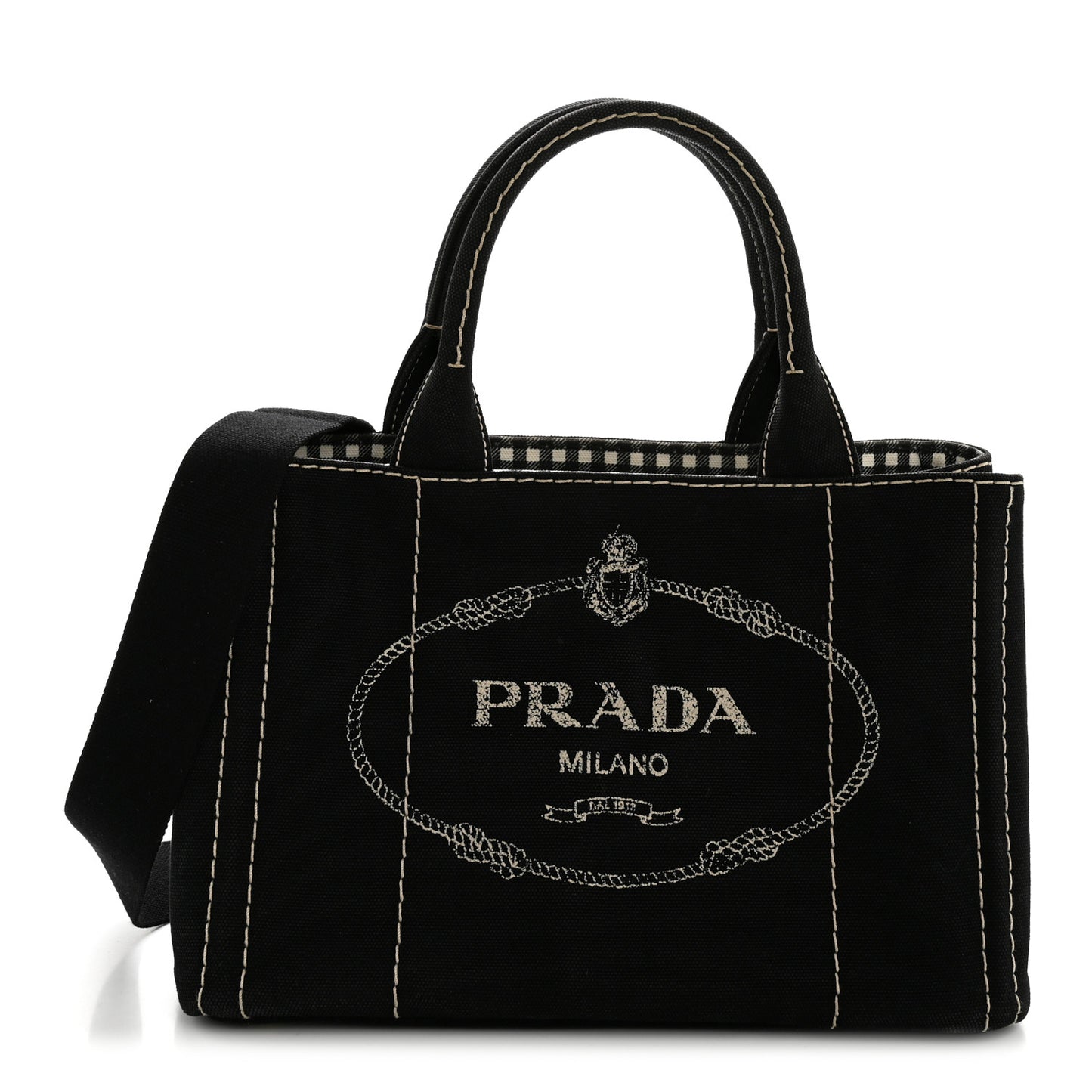 Canapa Small Logo Tote Black Talco