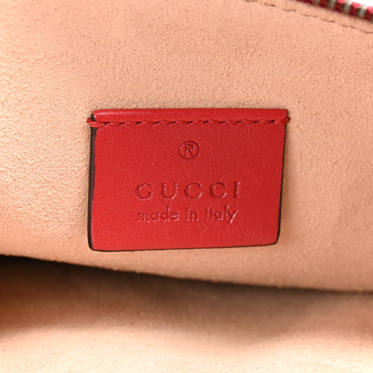Gucci Calfskin Matelasse Small GG Marmont Double Zip Shoulder Bag Hibiscus Red 6 of 10