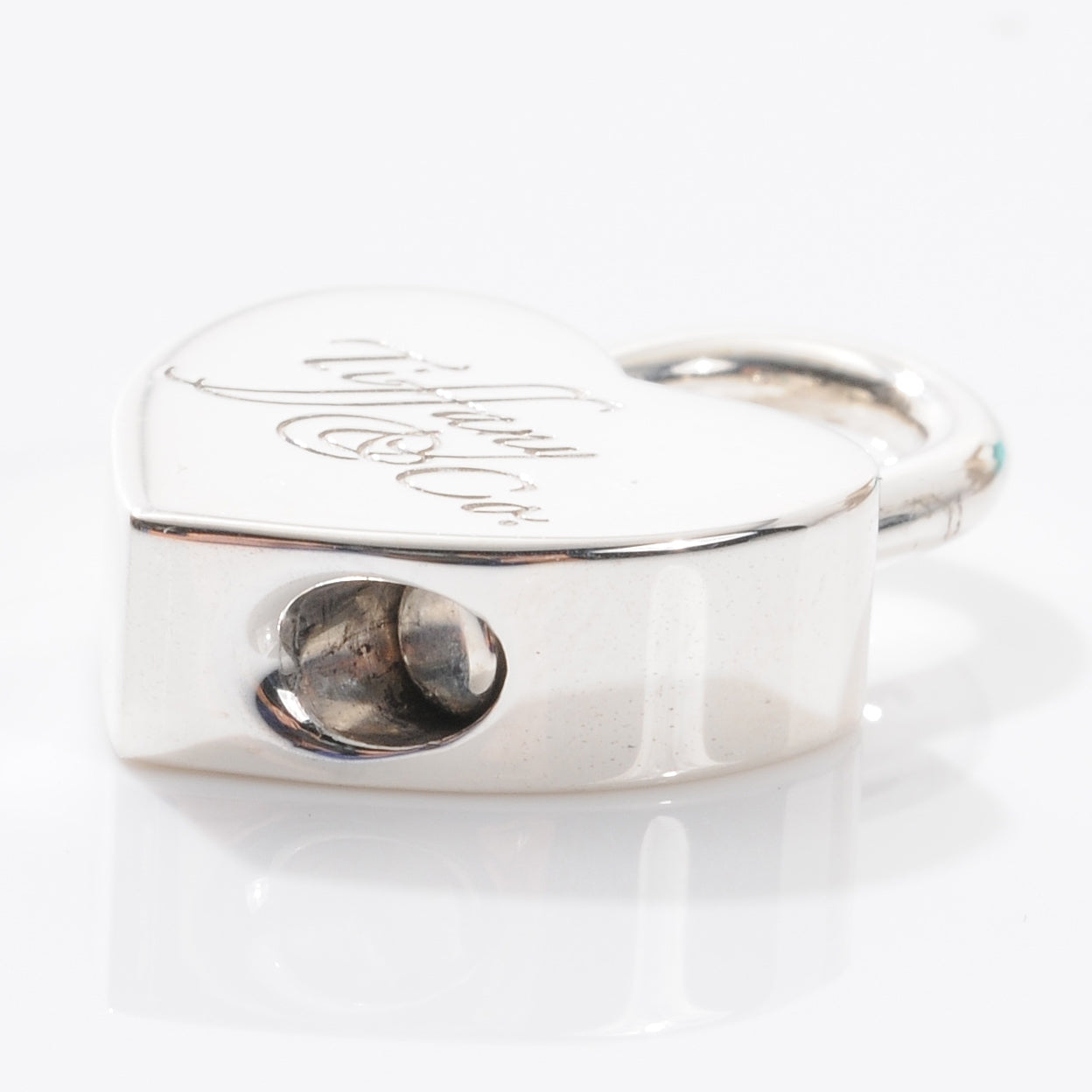 Sterling Silver Notes Heart Lock Charm