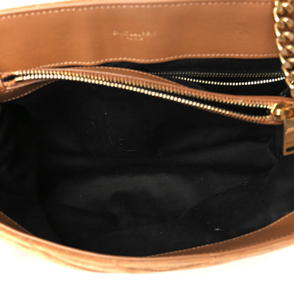 Saint Laurent Suede Y Quilted Monogram Medium Loulou Chain Satchel Cinnamon 5 of 11
