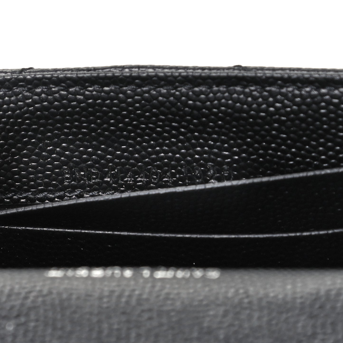 Grain De Poudre Matelasse Chevron Small Monogram Envelope Wallet Black