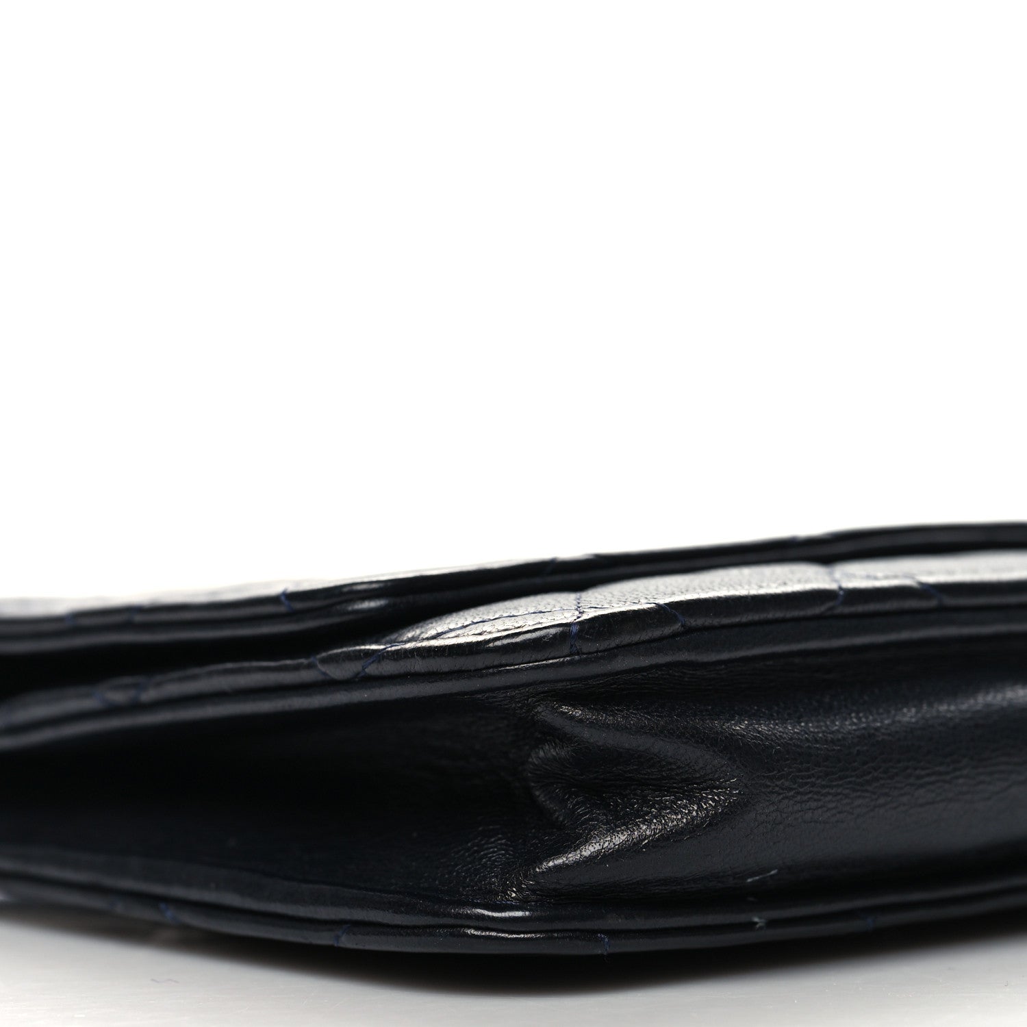 Chanel Lambskin Quilted Wallet On Chain WOC Navy Blue 9 of 11