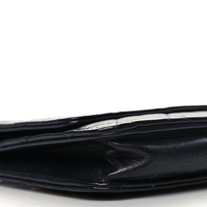 Chanel Lambskin Quilted Wallet On Chain WOC Navy Blue 9 of 11