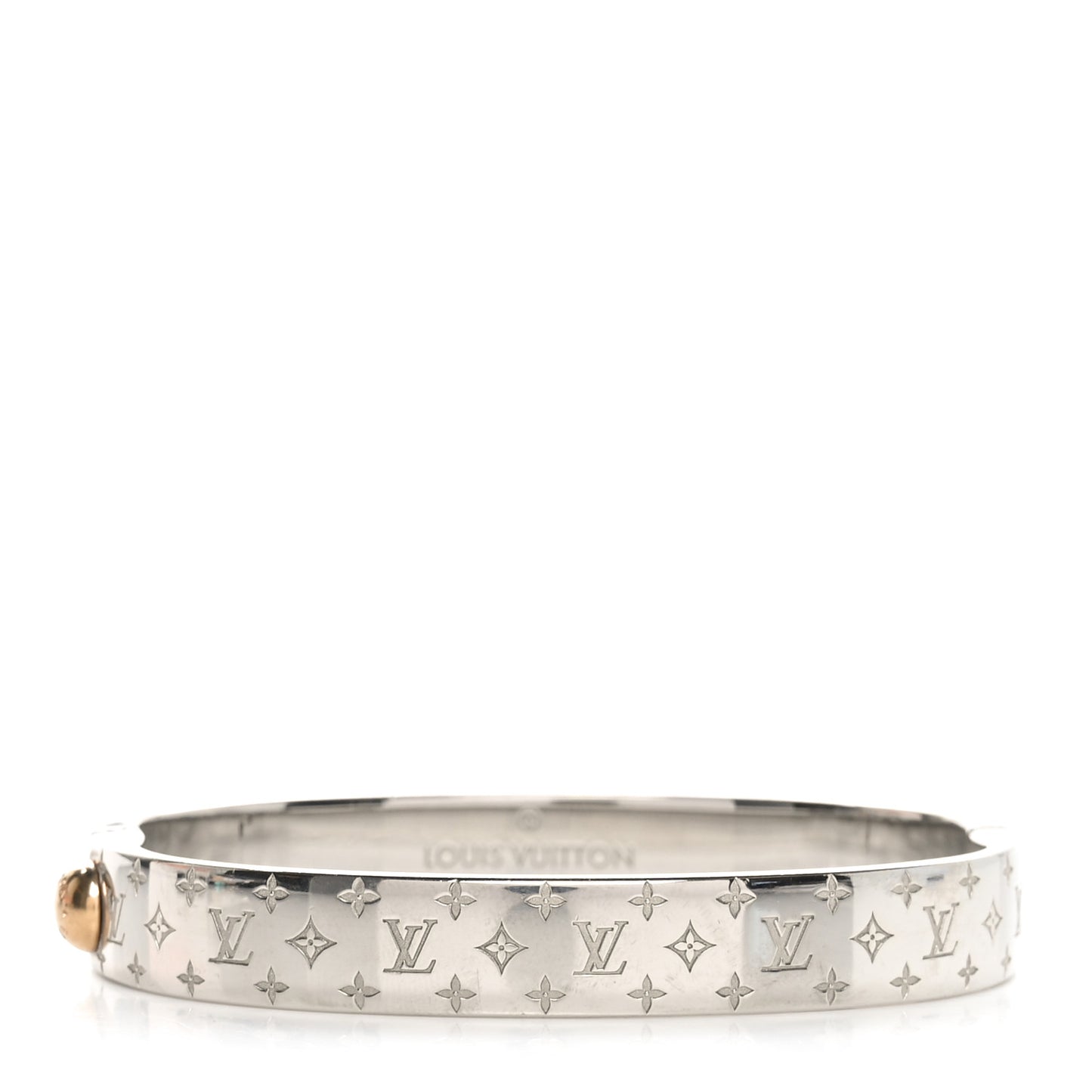 Brass Palladium Plated Nanogram Cuff M Silver