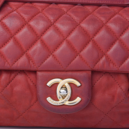 Chanel Iridescent Calfskin Large Chic Quilt Flap Red 11 of 23
