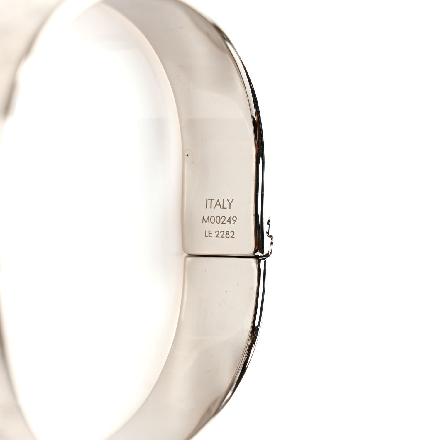 Louis Vuitton Palladium Monogram Nanogram Cuff S Silver 4 of 6
