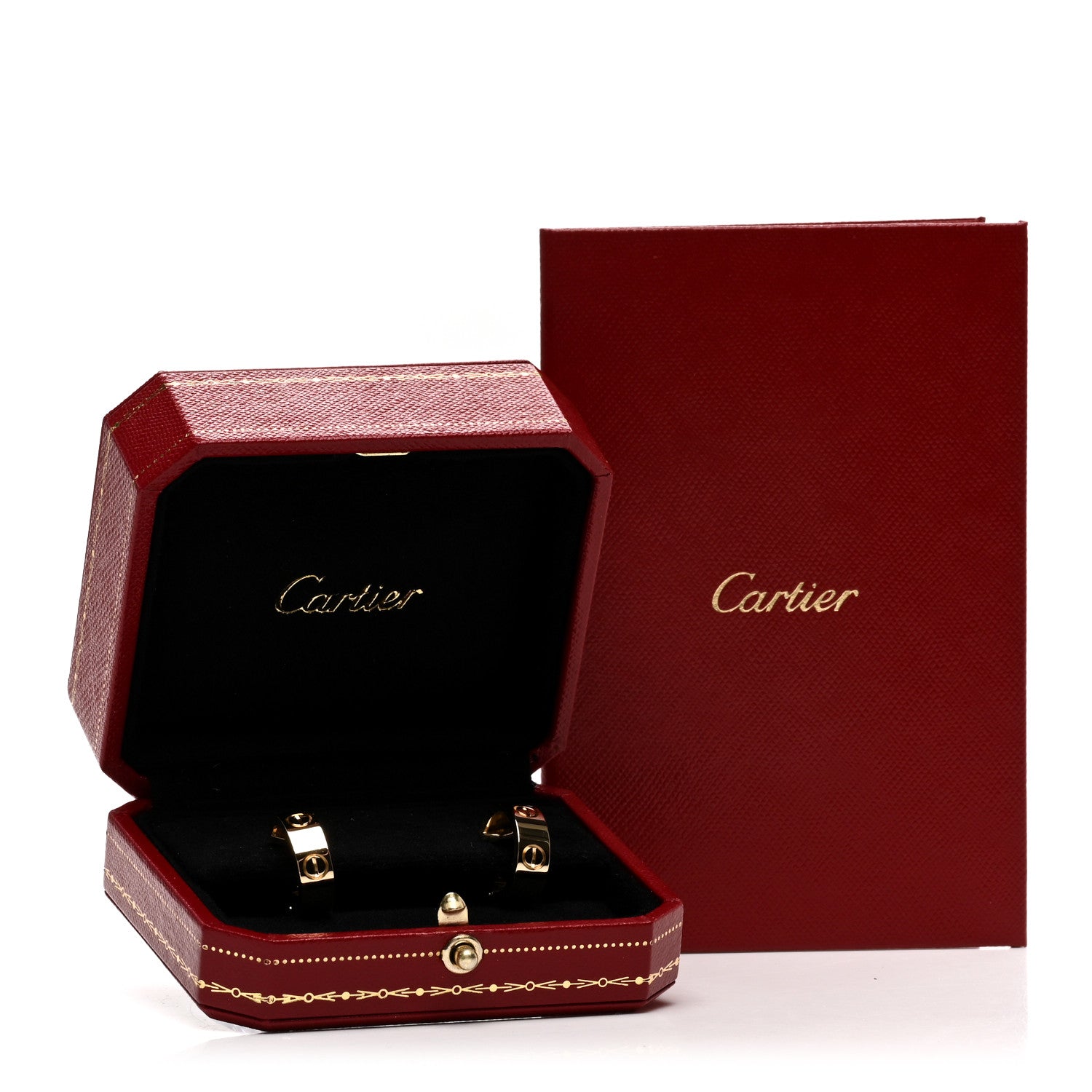Cartier 18K Yellow Gold 5.5mm LOVE French Clip Hoop Earrings 5 of 5