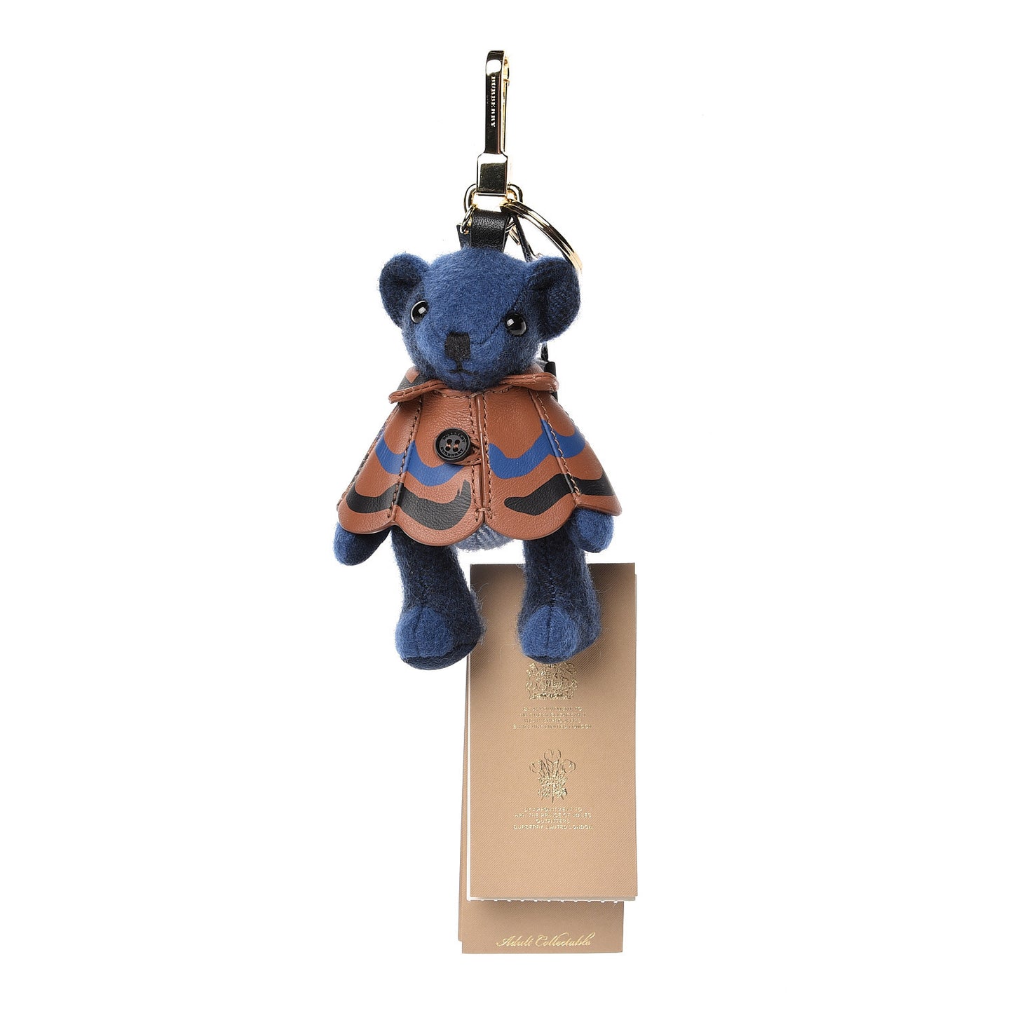 Chasmere Thomas Paint Teddy Bear Keychain Charm Blue Multi