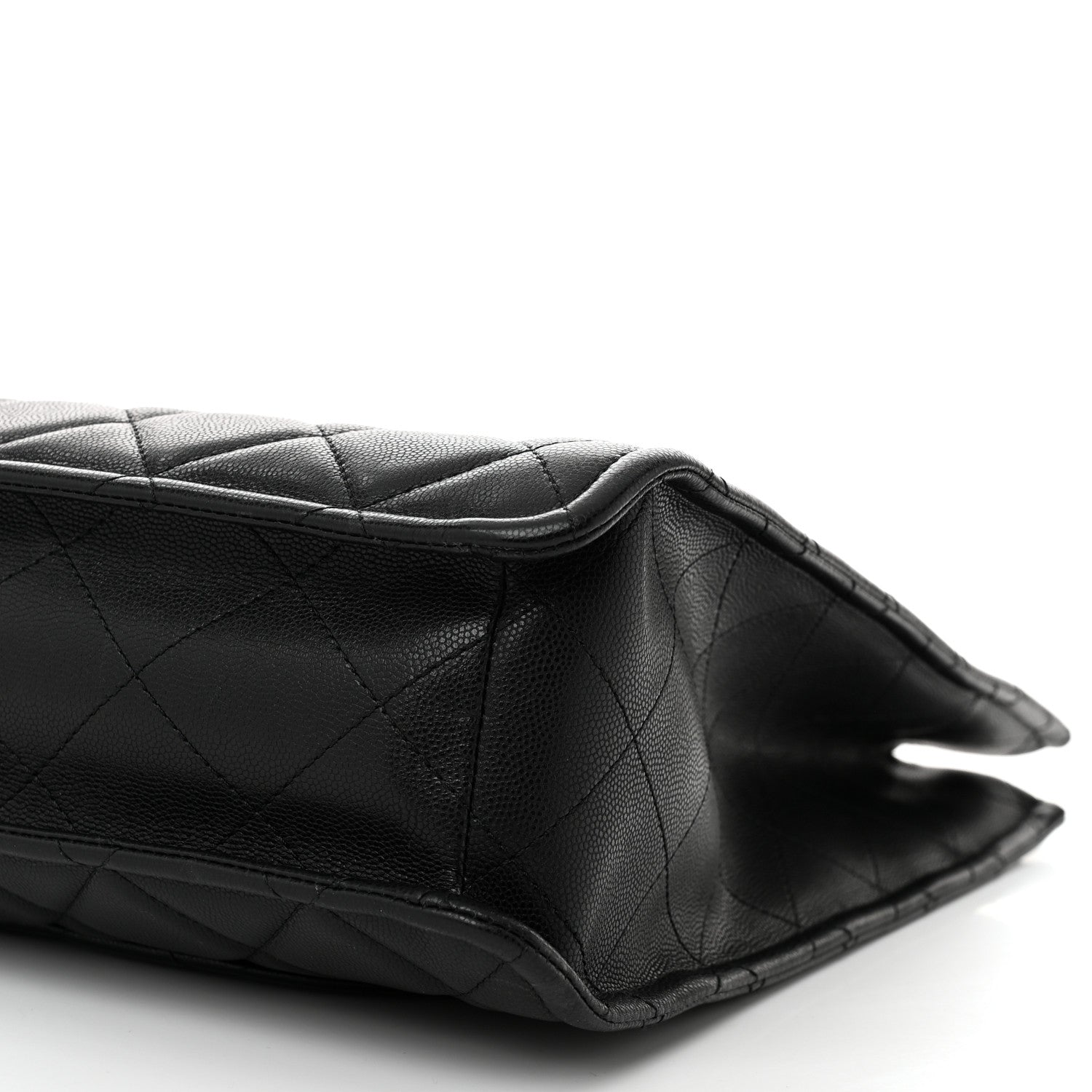 Chanel Caviar Quilted Sweet Vertical Shopping Tote Black 10 of 12