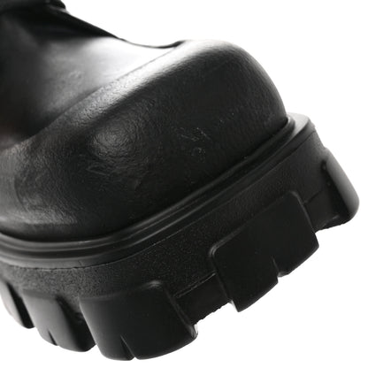 Prada Vitello Mens Lug Sole 45mm Combat Boots 9 Black 10 of 14