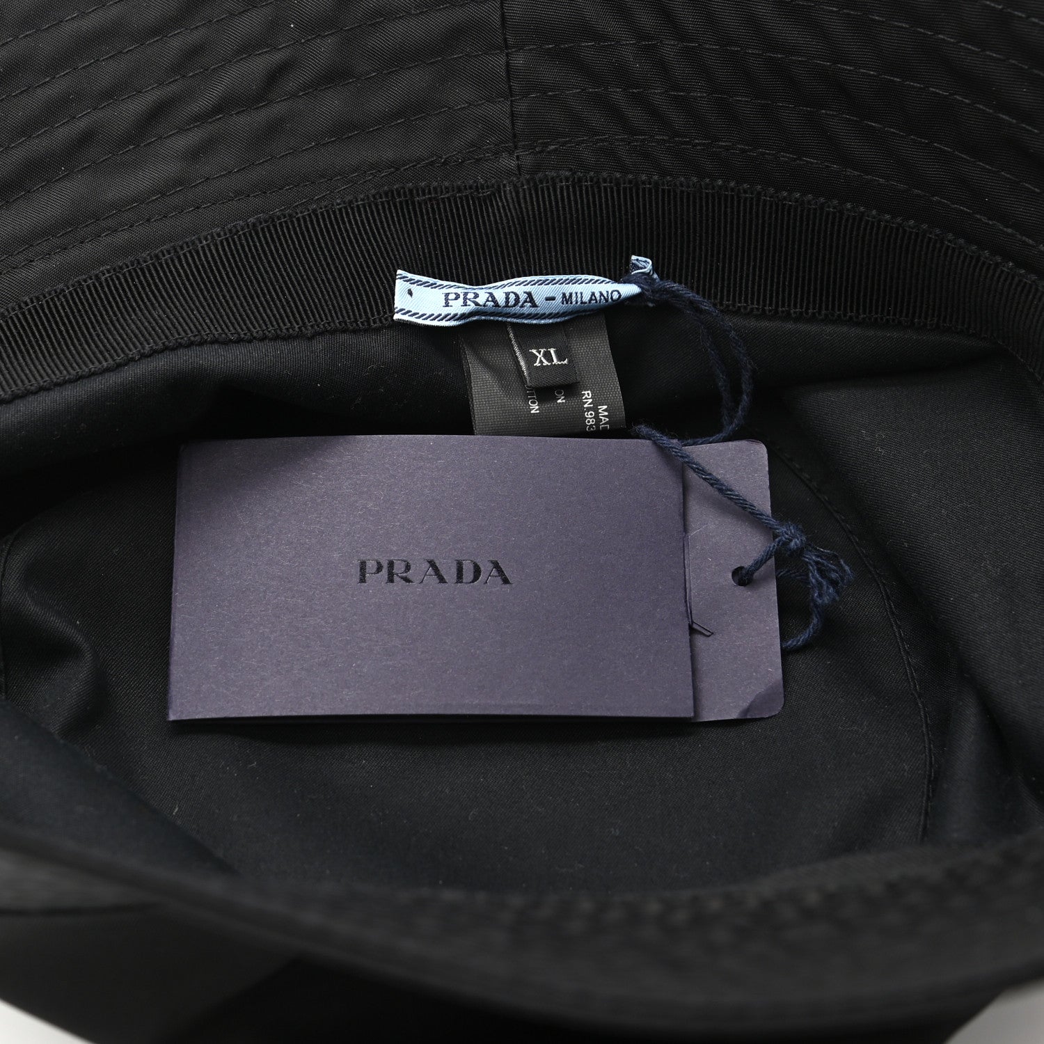 Prada Nylon Bucket Hat XL Black 8 of 8