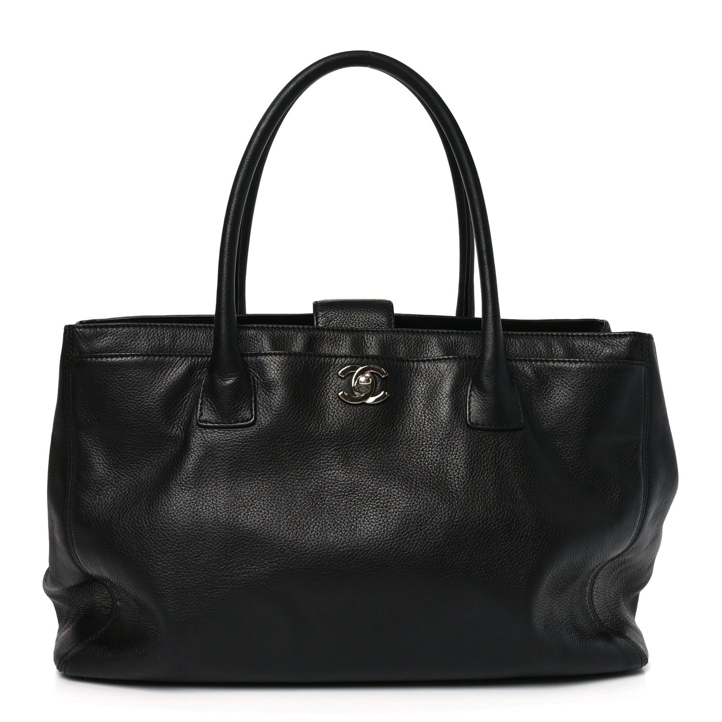 Calfskin Cerf Shopper Tote Black