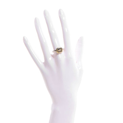 David Yurman Sterling Silver 18k Yellow Gold Champagne Citrine 10mm Noblesse Ring 54 7 2 of 6