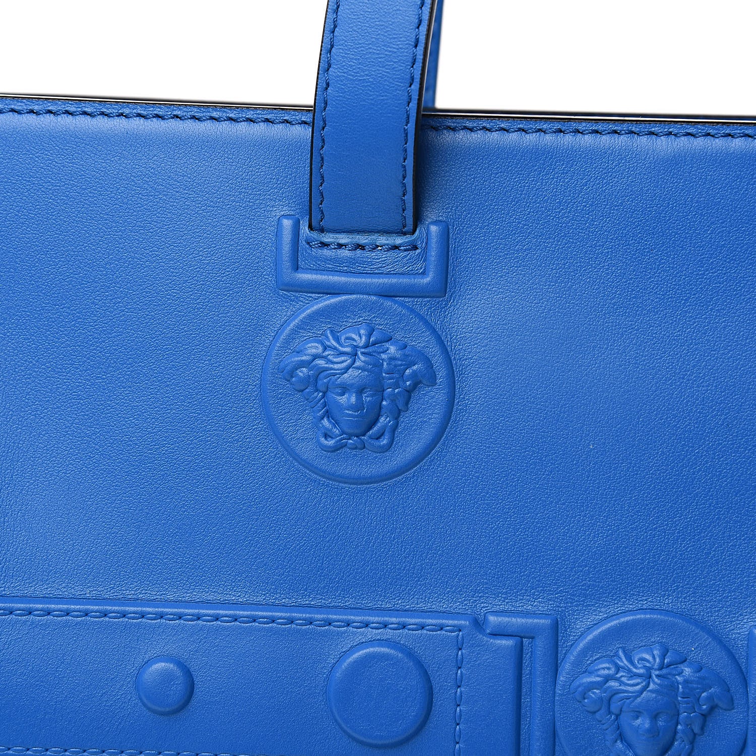 Versace Vitello Tribute X Tote Blue 9 of 9