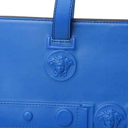 Versace Vitello Tribute X Tote Blue 9 of 9