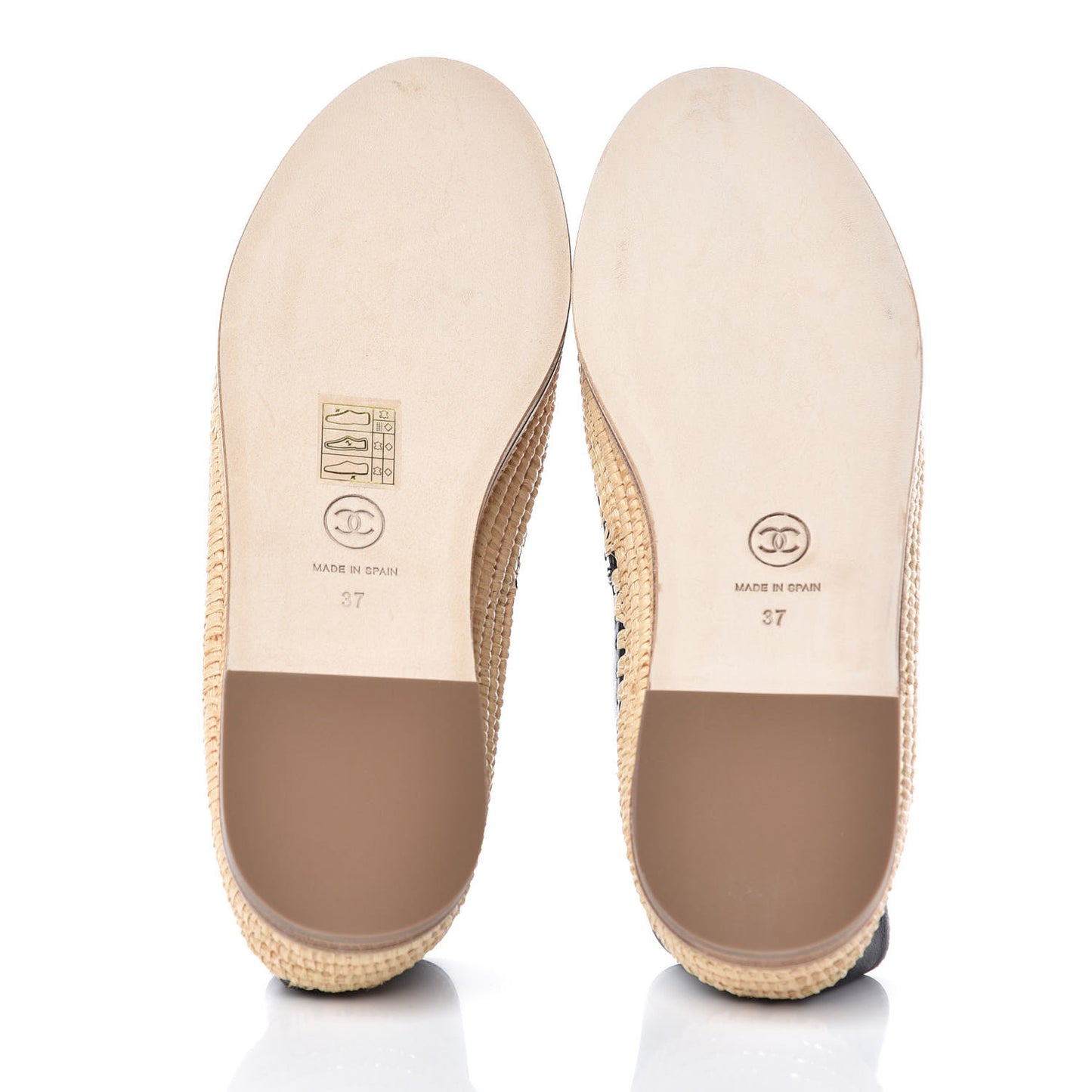 Lambskin Grosgrain CC Espadrilles 37 Black