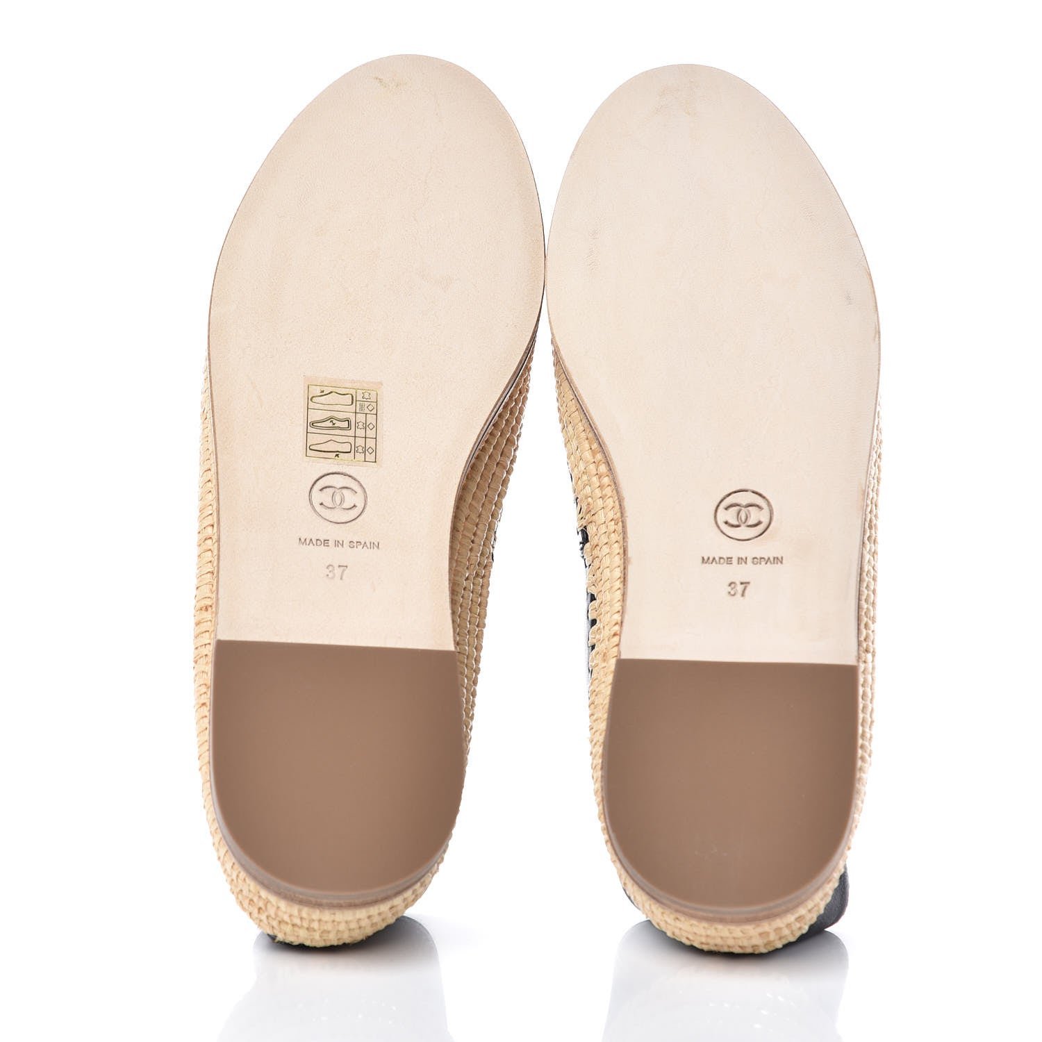 Chanel Lambskin Grosgrain CC Espadrilles 37 Black 5 of 9