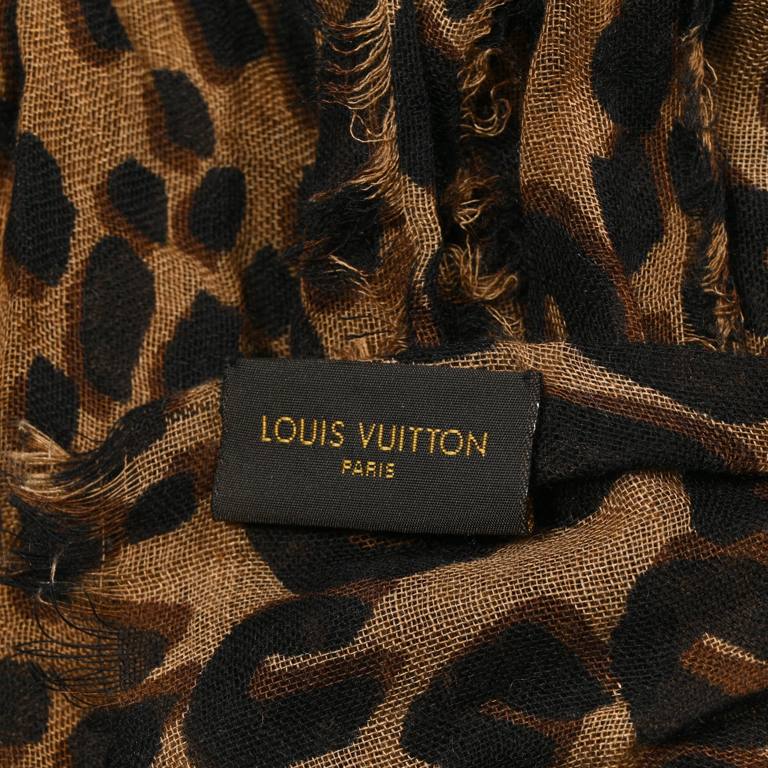 Louis Vuitton Cashmere Silk Leopard Etole Stole Marron 3 of 4