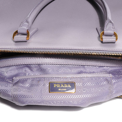 Prada Saffiano Lux Large Double Zip Tote Glicine 6 of 10