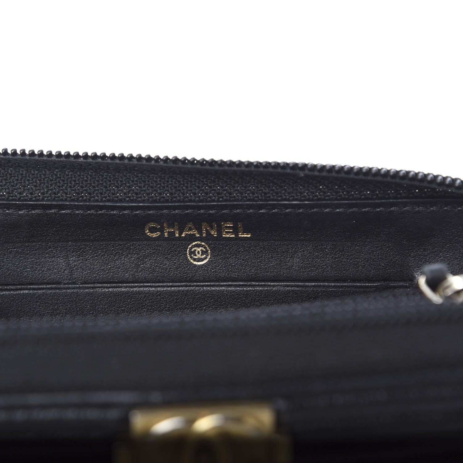 Chanel Caviar Quilted Small Boy Zip Around Wallet Black 8 of 11