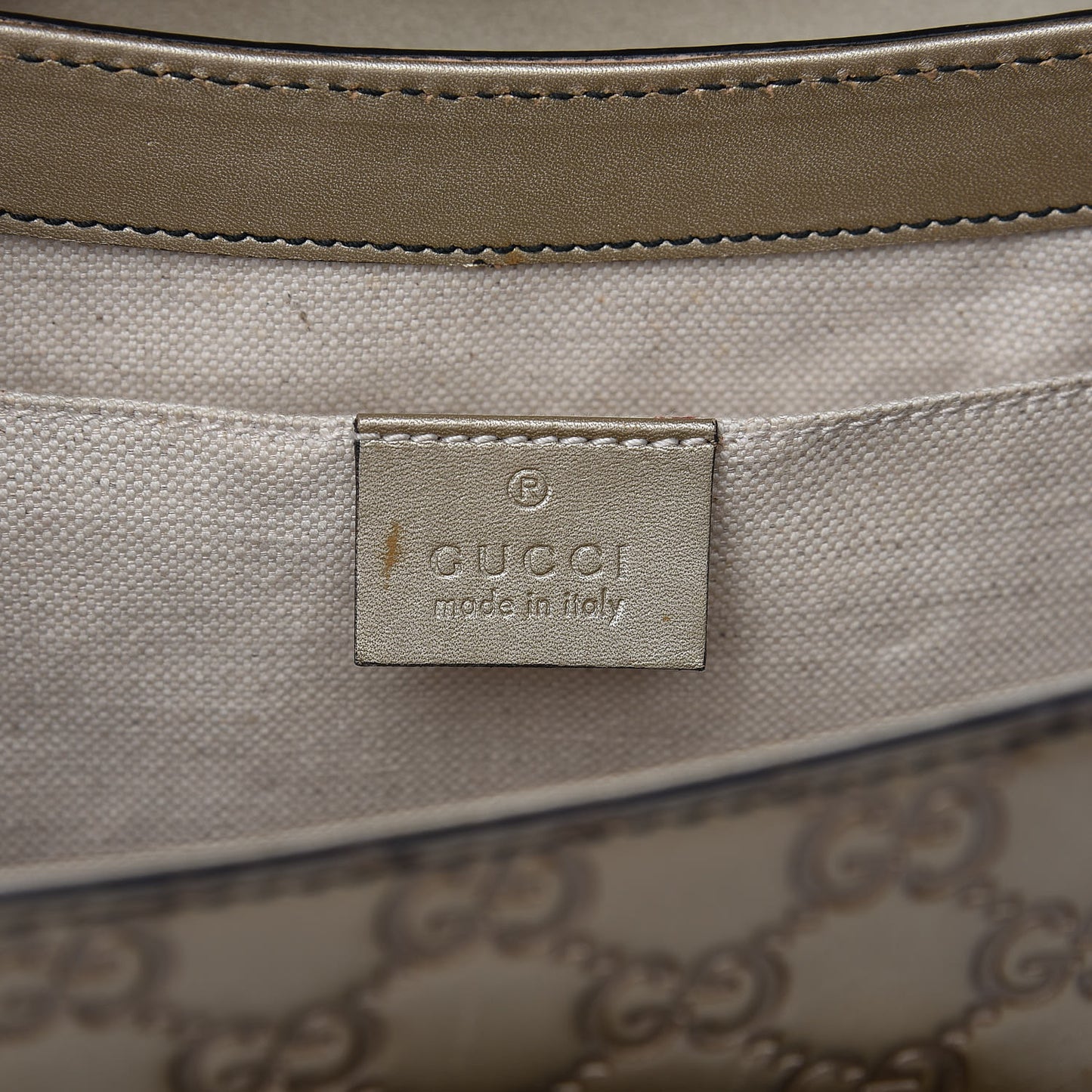 GG Shine Guccissima Medium Emily Chain Shoulder Bag Gold
