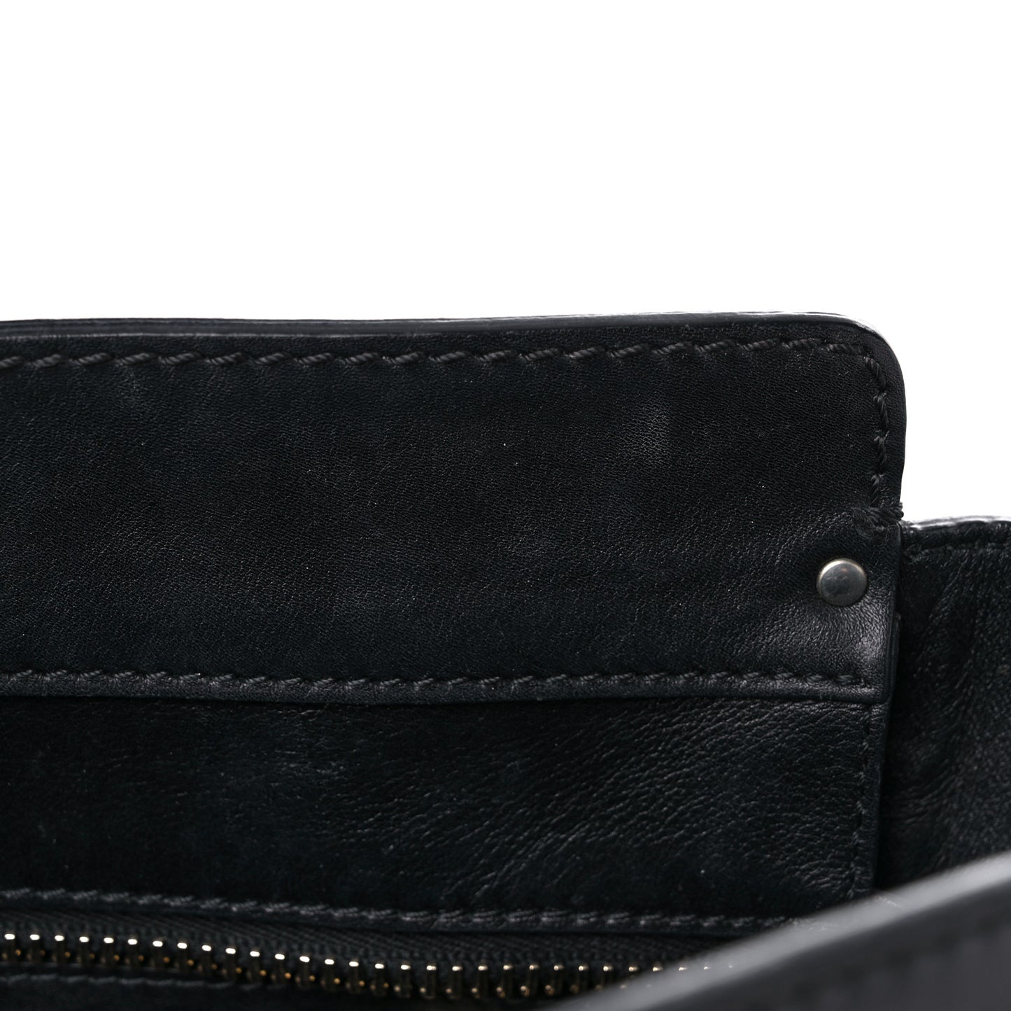 Vitello Rockstud Double Handle Tote Black