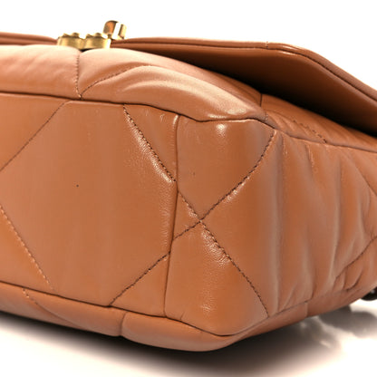 Chanel Lambskin Quilted Medium Chanel 19 Flap Brown 10 of 11