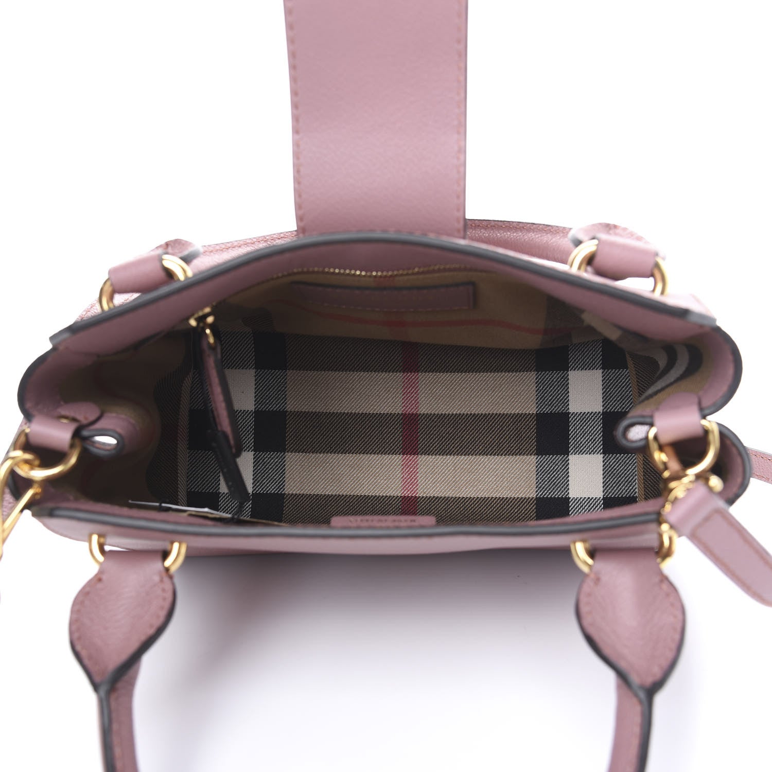 Burberry Soft Grain Calfskin Small Buckle Tote Dusty Pink 4 of 10