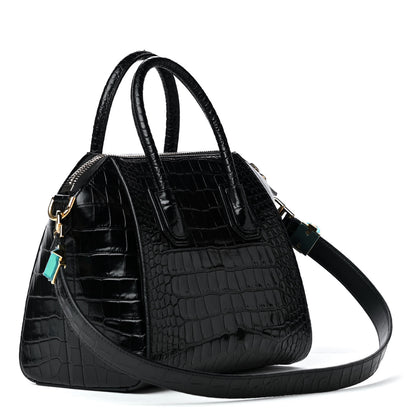 Givenchy Calfskin Crocodile Embossed Small Antigona Black 2 of 4