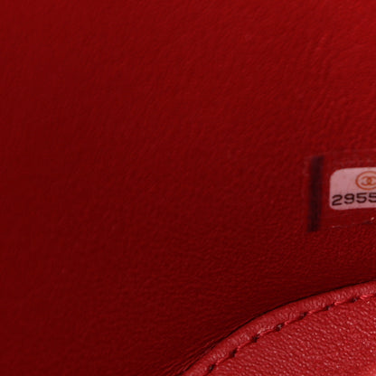 Chanel Lambskin Quilted Trendy Vanity Case Red 7 of 11