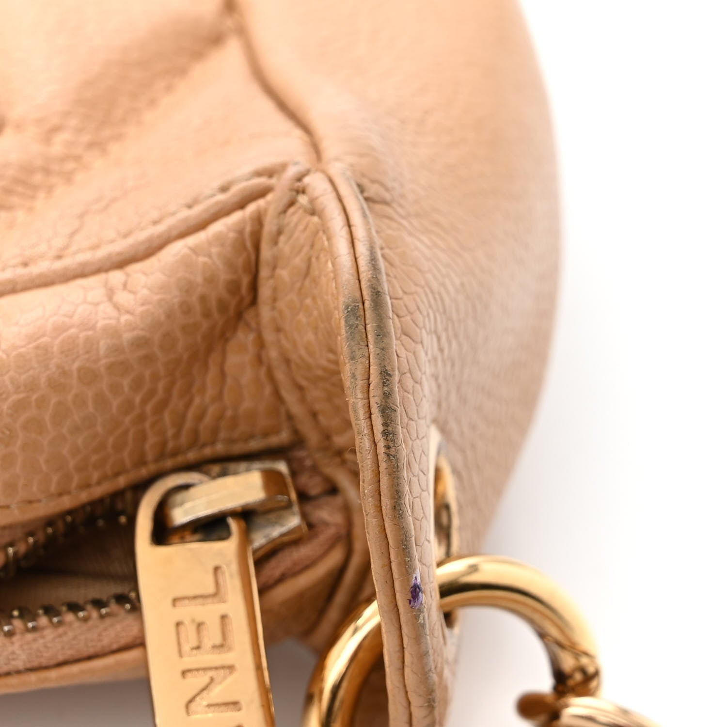 Chanel Caviar Quilted Timeless CC Shoulder Bag Beige 13 of 13